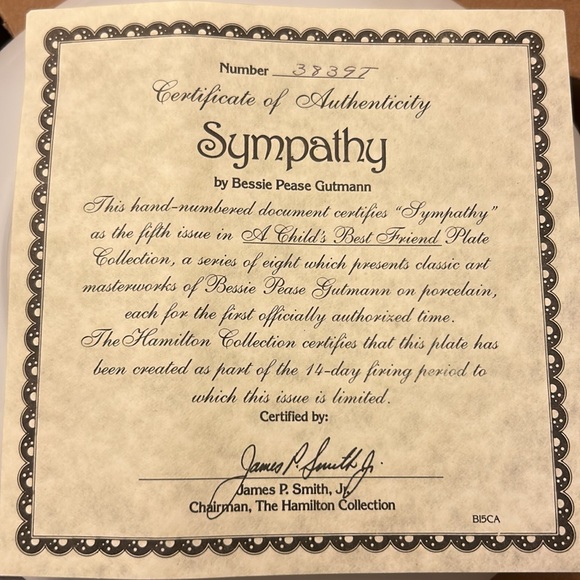 A child’s best friend. Collectors Hamilton collection. Little boy and puppy - Picture 3 of 6